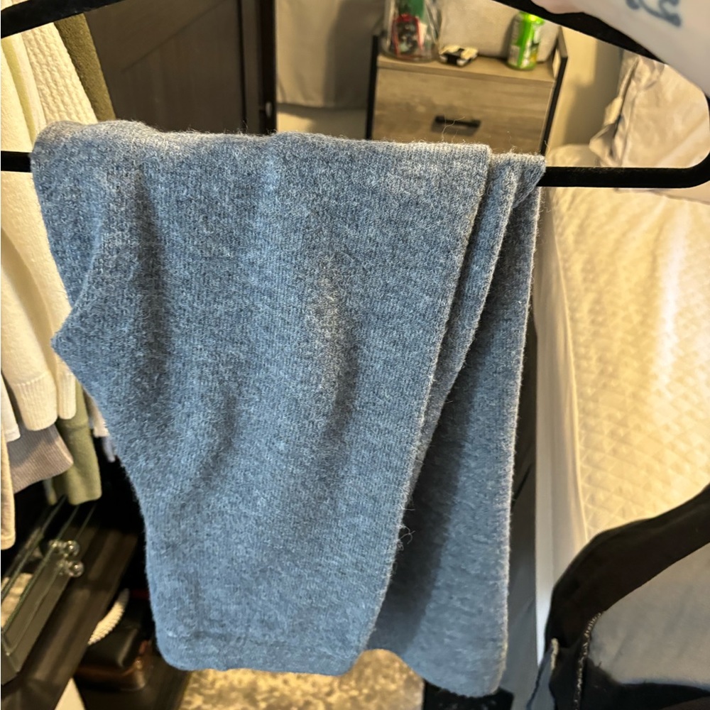 MNG blue knit sweater and pants set